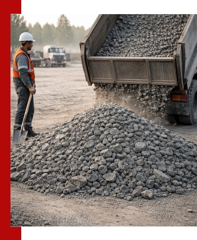 Гранитный щебень фракции 100–201 для строительства в Шебекине