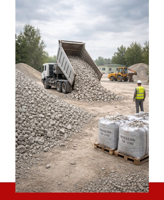 Известняковый щебень фракция 70-150 в Шебекине от 1273 р. | ПРОНЕРУДШбк