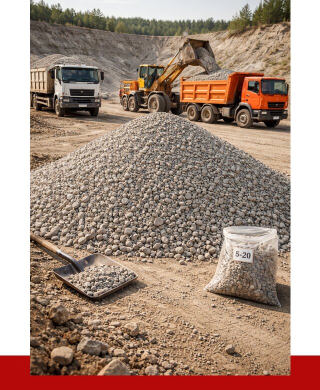 Доломитовый щебень фр. 5-20 в Шебекине от 4276 р. | ПРОНЕРУДШбк