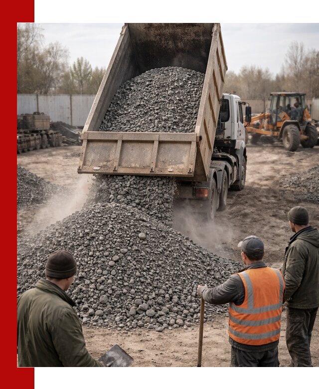Доставка шлакового щебня в удобные сроки по выгодной цене в Шебекине
