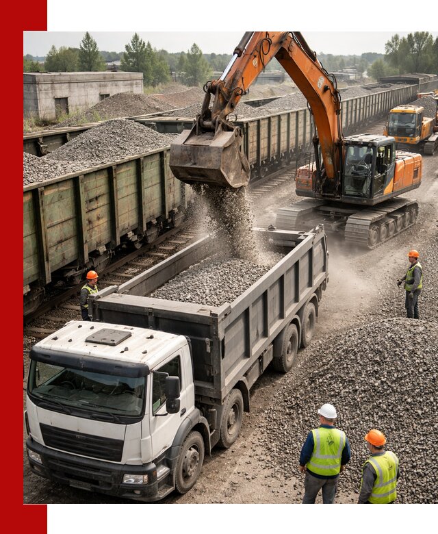 Железнодорожный щебень фракция 25–60 для поставок в Шебекине