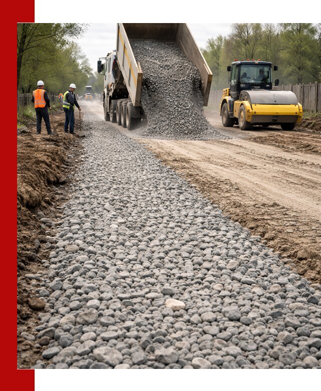 Доставка щебня для отсыпки дорог в Шебекине высокого качества