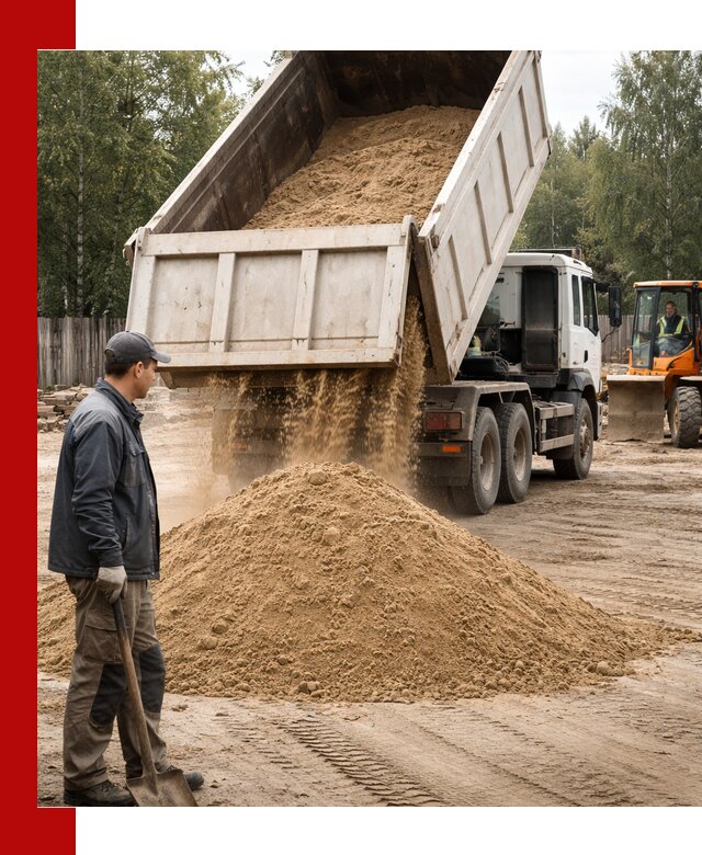 Доставка и продажа песка с разгрузкой в Шебекине
