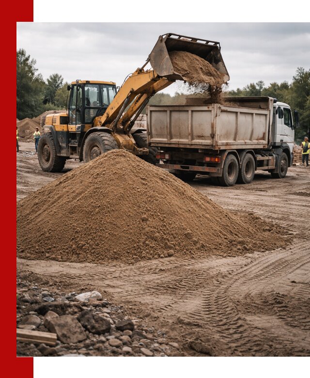 Доставка речного песка навалом в Шебекине быстро и выгодно