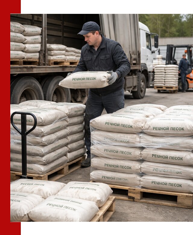 Речной песок в мешках с доставкой в Шебекине