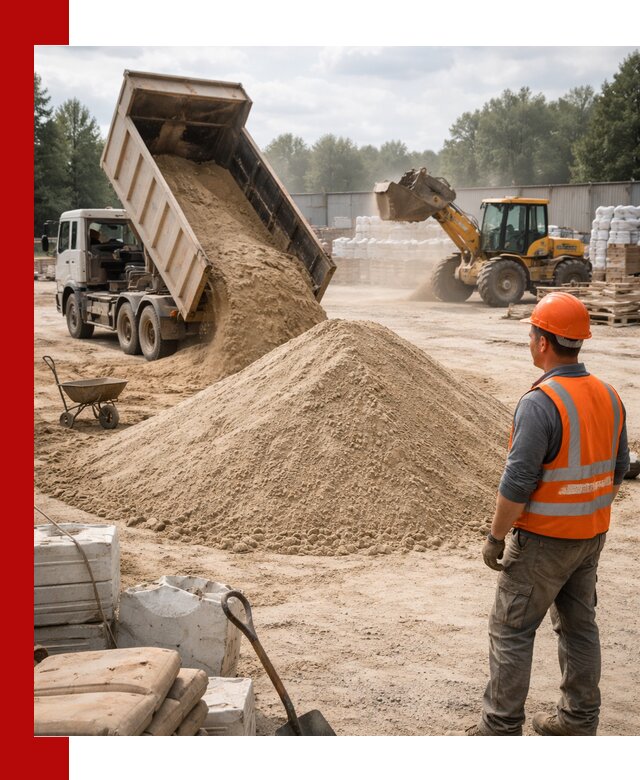 Доставка строительного песка с самосвалом в Шебекине