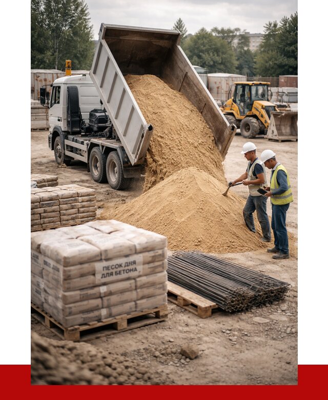 Песок для бетона в Шебекине от 2545 р. с доставкой, ПРОНЕРУДШбк