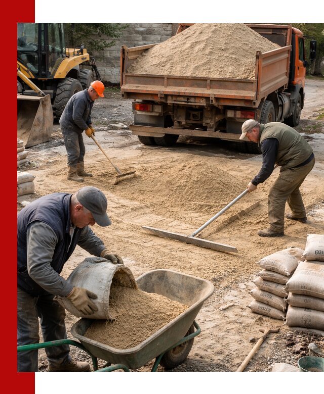 Поставка песка для стяжки в Шебекине с быстрой доставкой