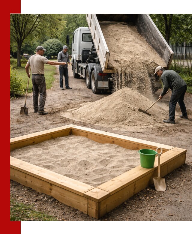 Песок для песочницы с доставкой в Шебекине недорого и чистый