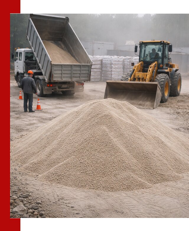 Кварцевый песок фракция 0–8 для стройработ в Шебекине