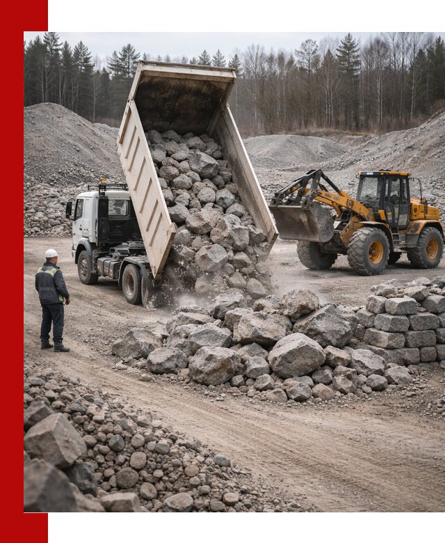 Доставка и продажа бутового гранитного камня в Шебекине