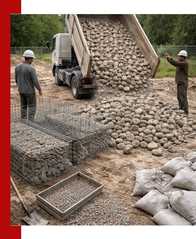 Камень для габионов фракция 70–151 в Шебекине