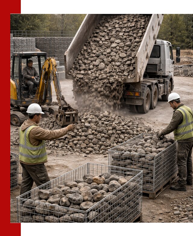 Камень для габионов фракция 100–201 в Шебекине