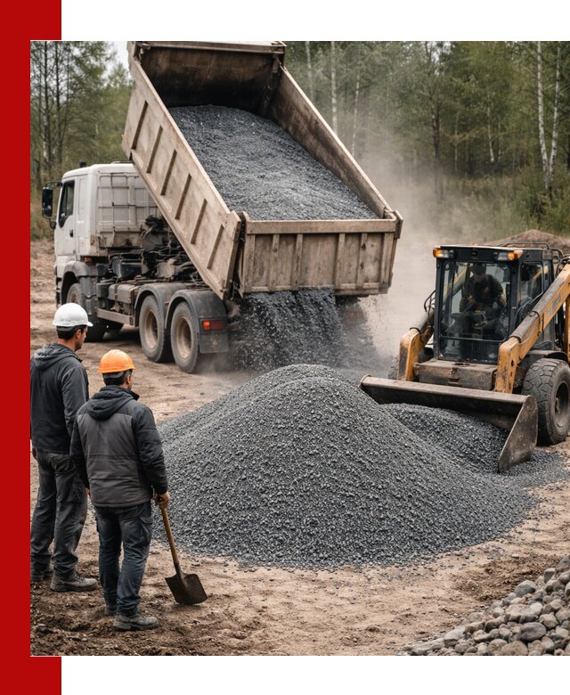 Гранитный отсев 0-5 с доставкой и разгрузкой в Шебекине