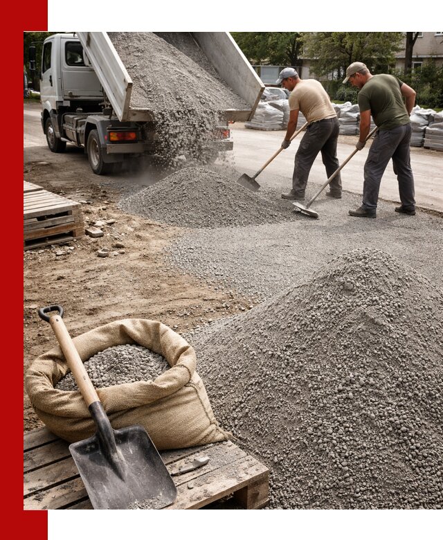 Отсев для тротуарной плитки в Шебекине — доставка и укладка