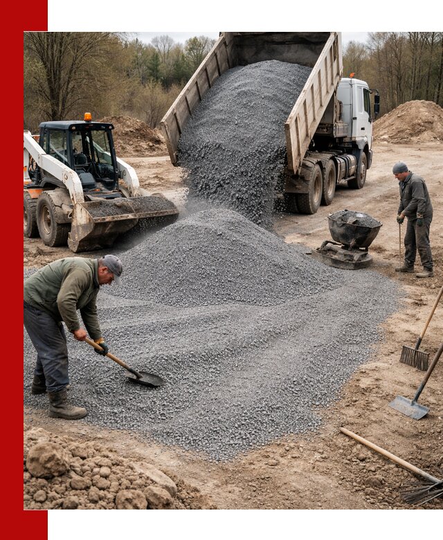 Отсев для подсыпки в Шебекине — доставка и подсыпка на участок