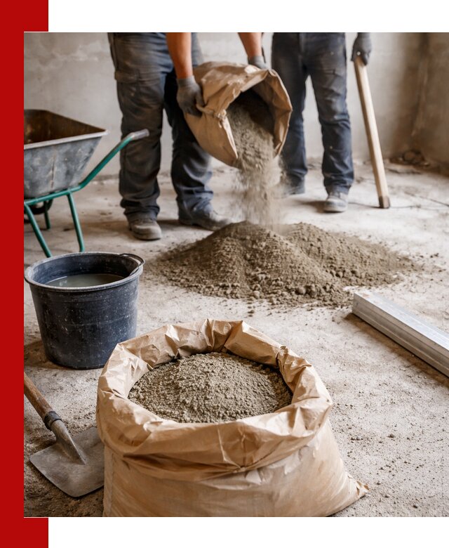 Доставка сухой смеси для стяжки в Шебекине