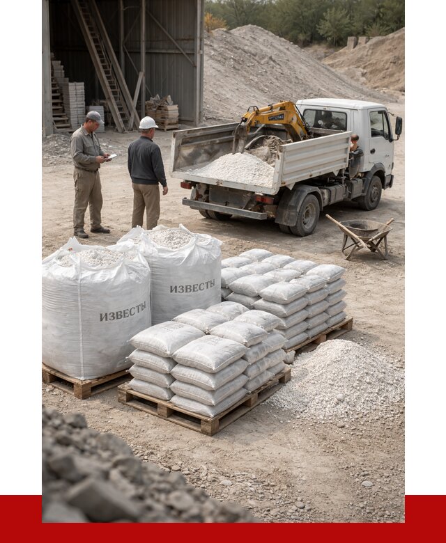 Известь строительная в Шебекине с доставкой от 4276 р. | ПРОНЕРУДШбк