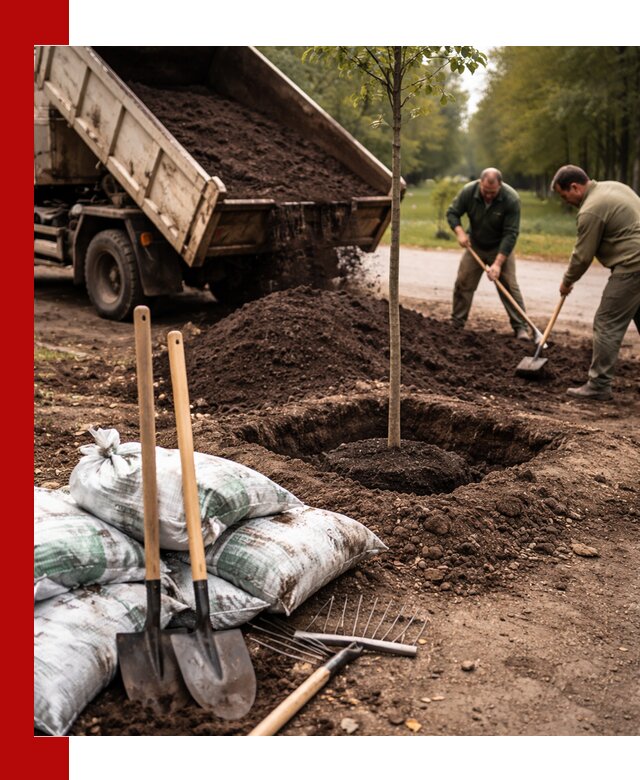 Грунт для посадки деревьев в Шебекине — доставка и подготовка почвы