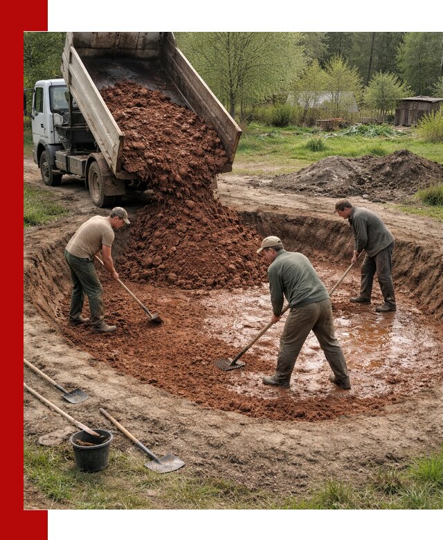 Купить качественную глину для пруда в Шебекине