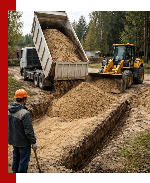 Доставка песчаного грунта в Шебекине для строительных работ