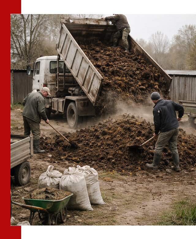 Доставка коровьего навоза самосвалом в Шебекине