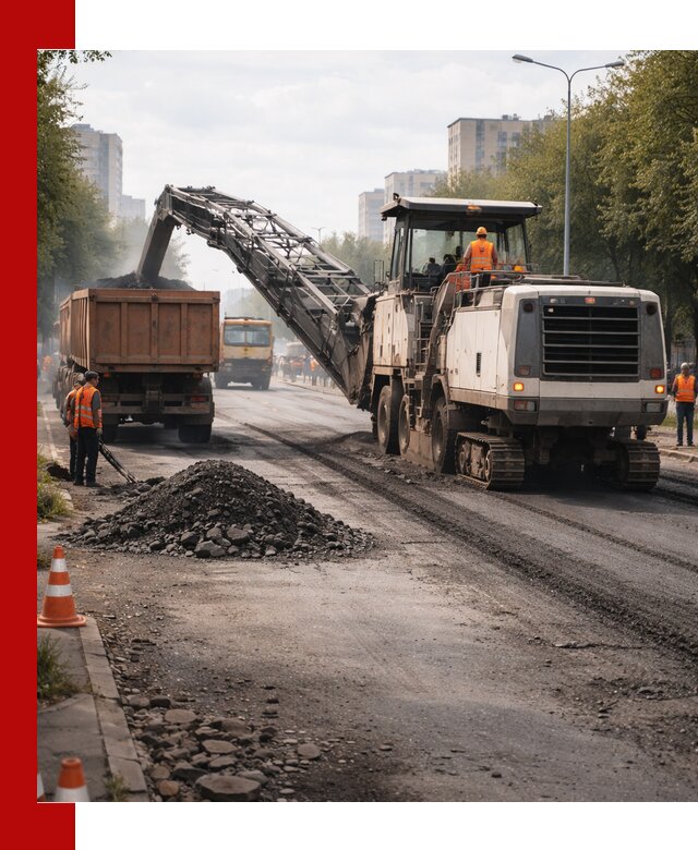 Фрезерованный асфальт в Шебекине — удаление и вывоз старого покрытия