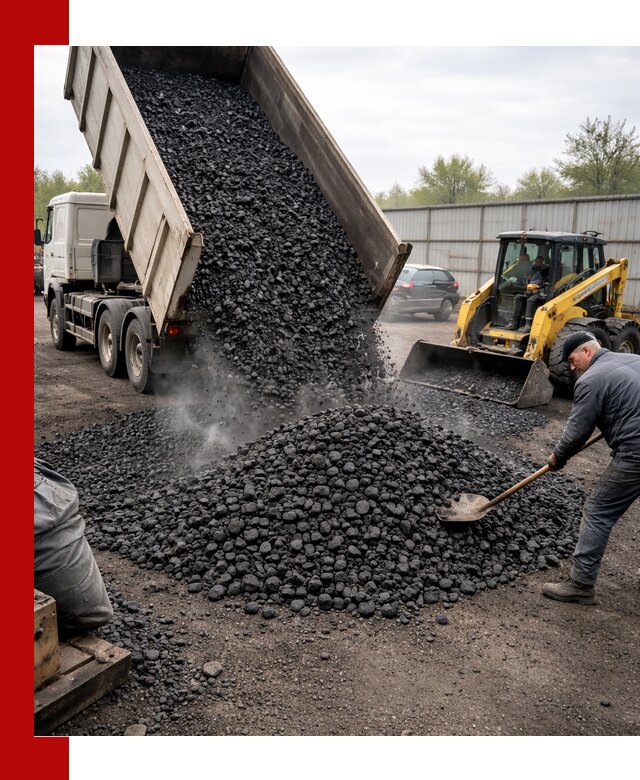 Доставка угля орех в Шебекине оптом и в розницу