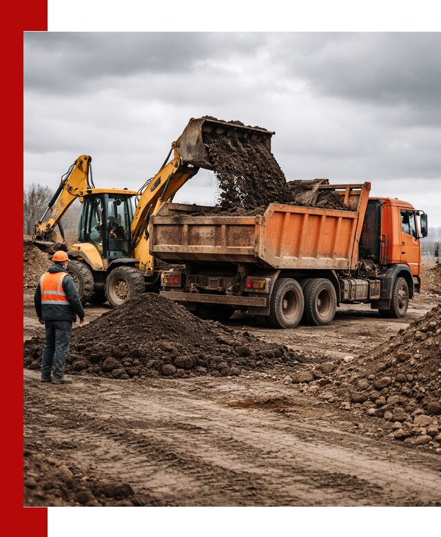 Вывоз грунта и строительного мусора в Шебекине грузовыми самосвалами