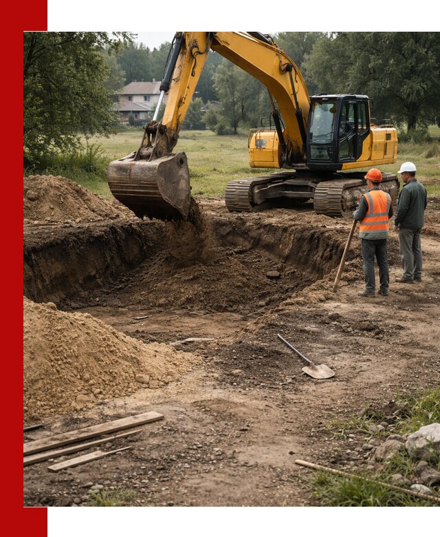 Рытье котлована под фундамент в Шебекине (быстро и недорого)